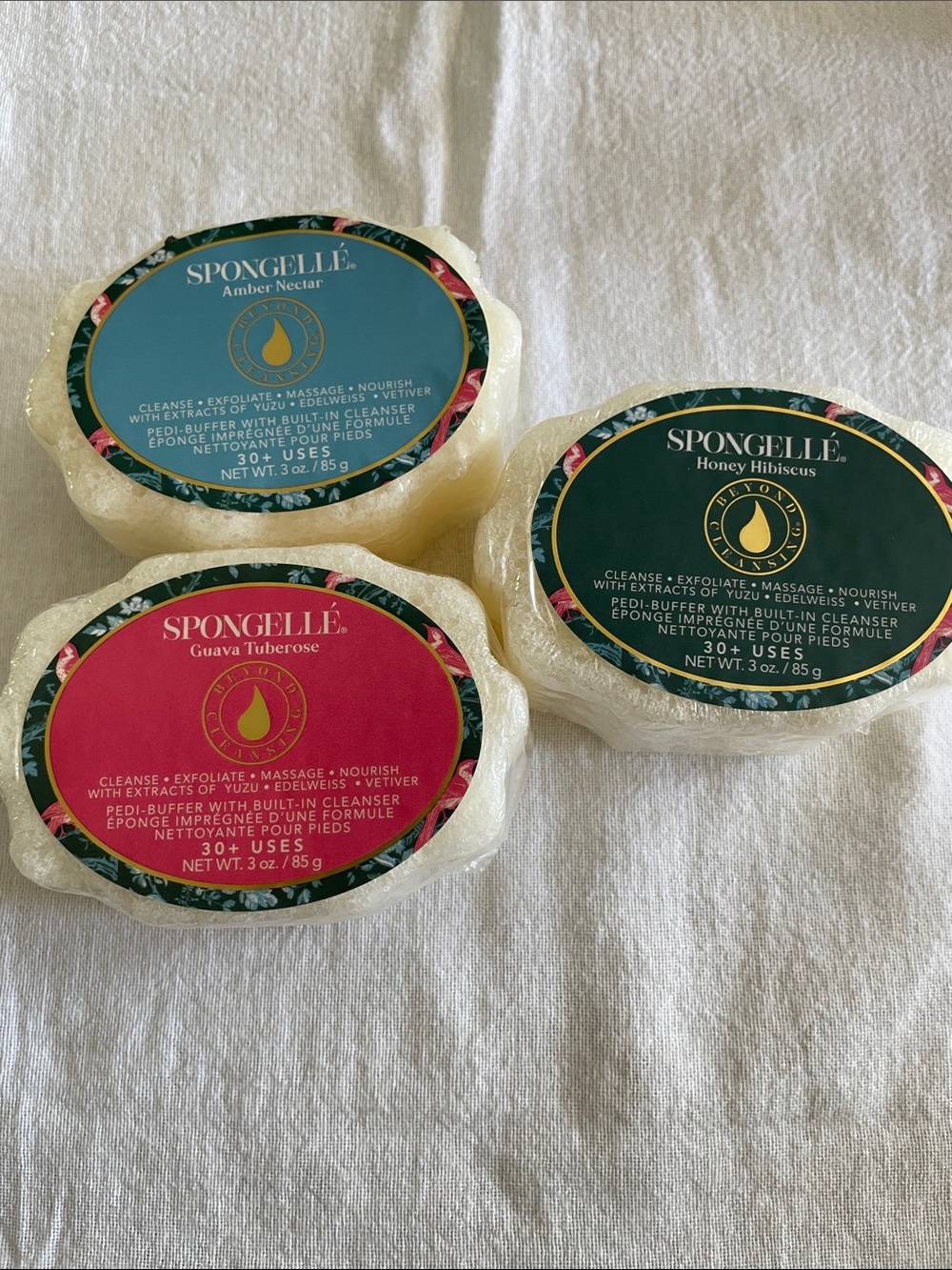 Spongelle foot buffer trio